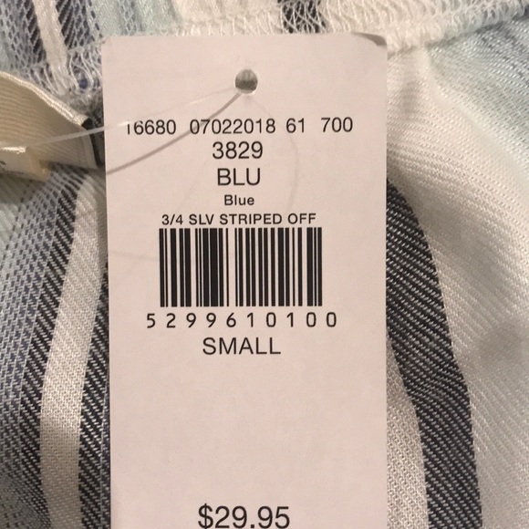 Buckle Daytrip stripe off shoulder blouse - Picture 7 of 7